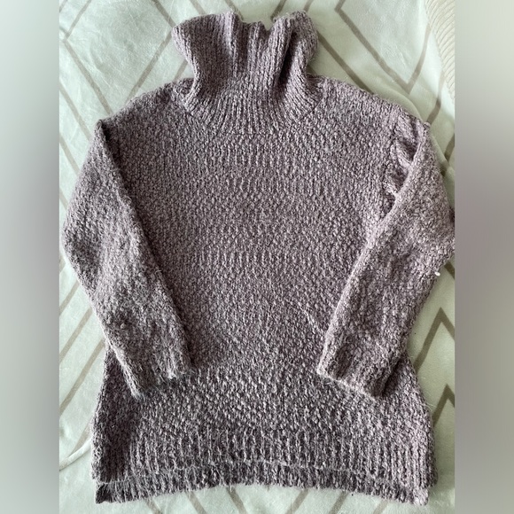 Loved, Reaction by Kenneth Cole Lilac Purple Chunky Turtleneck Cowl Sweater sz S - Picture 7 of 7